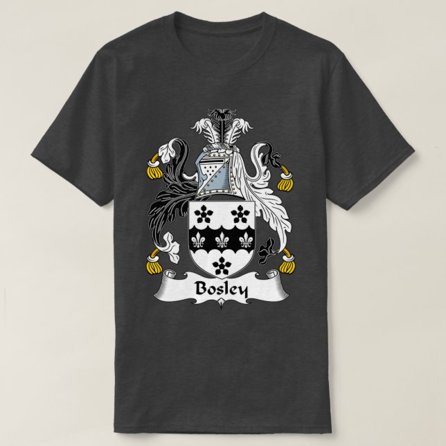 Bosley Coat of Arms Familienwappen T-Shirt (Design vorne)
