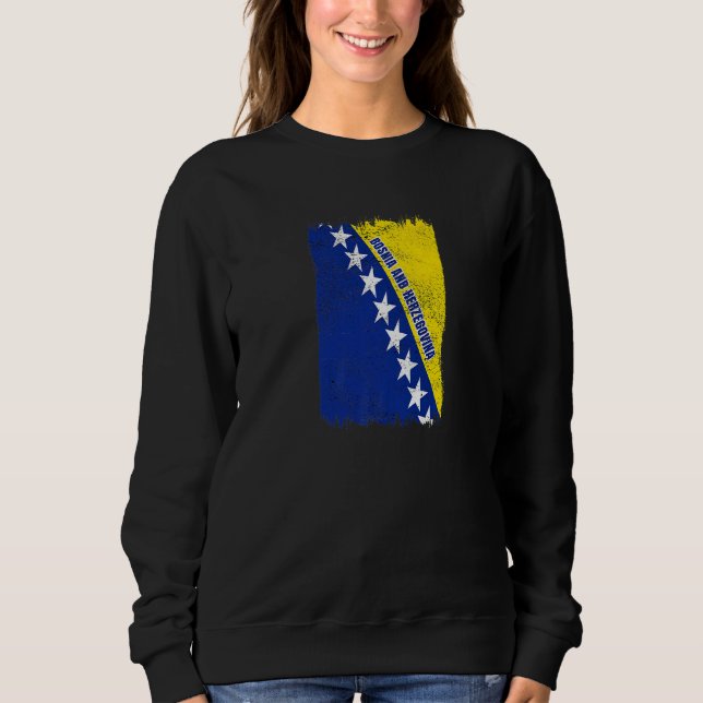 Bosnia and Herzegovina flag national flag Sweatshirt (Vorderseite)