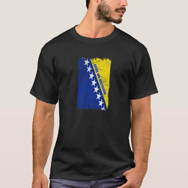 Bosnia and Herzegovina flag national flag T-Shirt (Vorderseite)