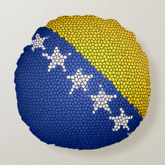 Bosnia and Herzegovina Flag Patriotic Home Decor Rundes Kissen