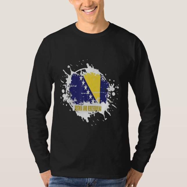 Bosnia And Herzegovina Splash T-Shirt (Vorderseite)
