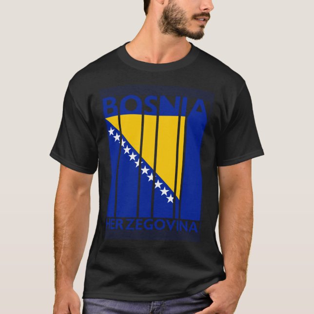 Bosnia and Herzegovina  Vintage Bosnian Flag T-Shirt (Vorderseite)
