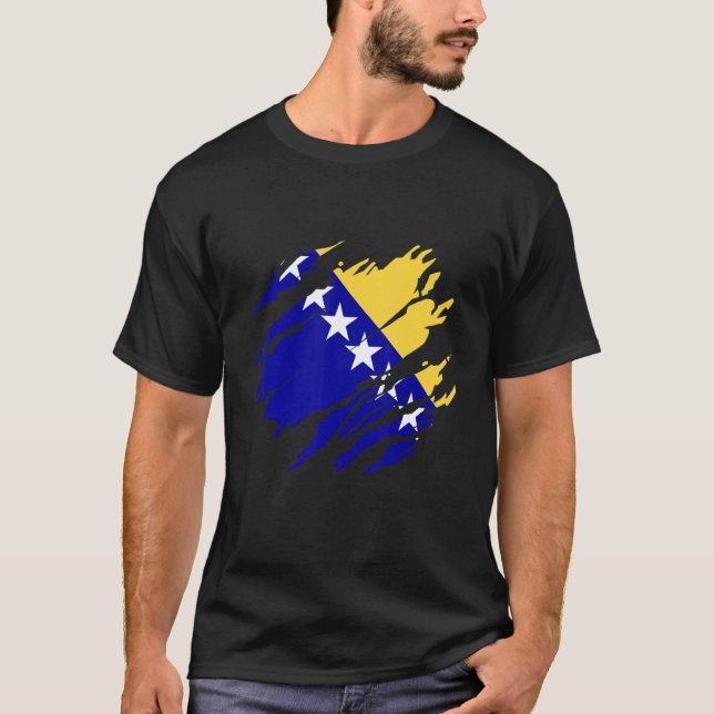 Bosnia Bosnian flag T-Shirt (Vorderseite)