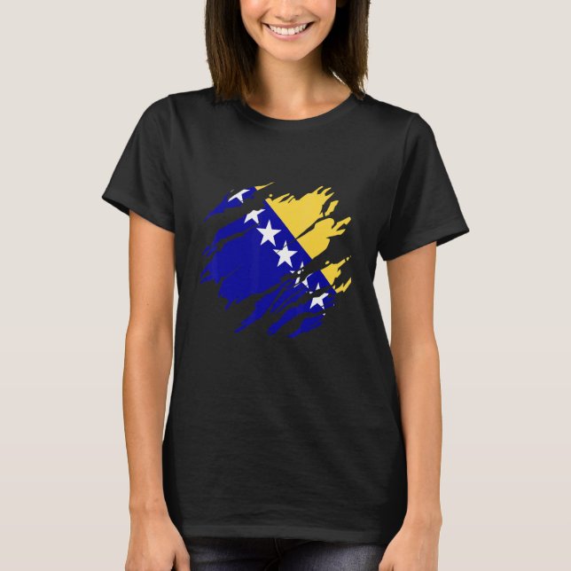 Bosnia Bosnian flag T-Shirt (Vorderseite)