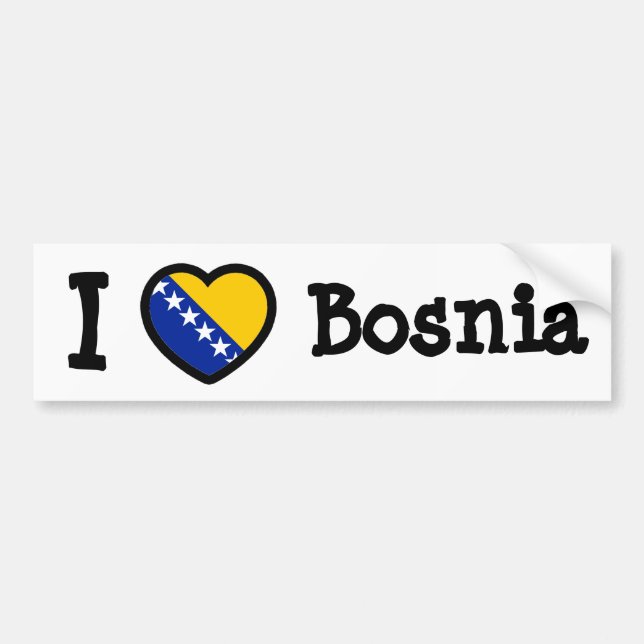 Bosnia Flag Autoaufkleber (Vorne)