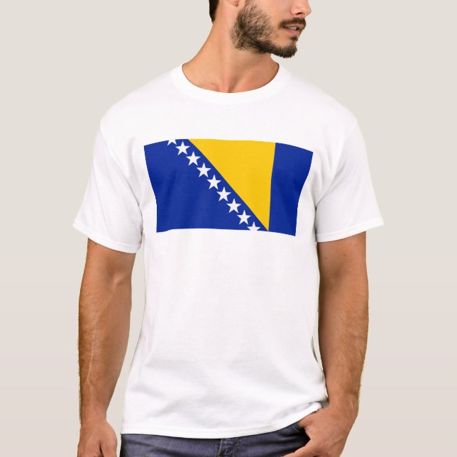 Bosnia Flag T-Shirt, Patriotic T-Shirts (Vorderseite)