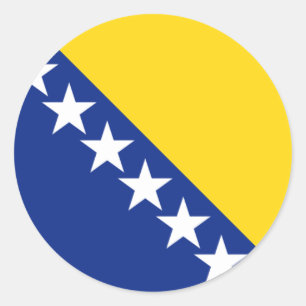 bosnia und herzegovina runder aufkleber