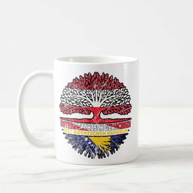 Bosnian Bosnisch Österreichisch Baum Kaffeetasse (Links)