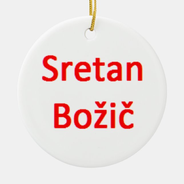 bosnian sretan bozic keramik ornament (Vorne)