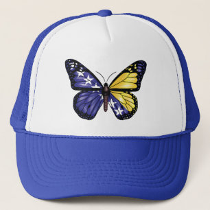 Bosnien-Butterfly-Monarque-Flagge Truckerkappe