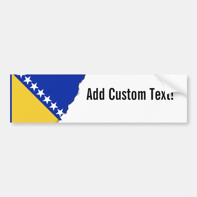 Bosnien-Flagge Autoaufkleber (Vorne)