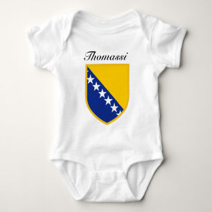 Bosnien-Flagge Baby Strampler