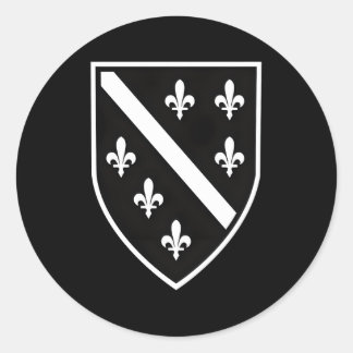 Bosnien Flagge Herzegowina Flagge Balkanbosnische Runder Aufkleber