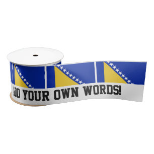 Bosnien-Flagge Satinband