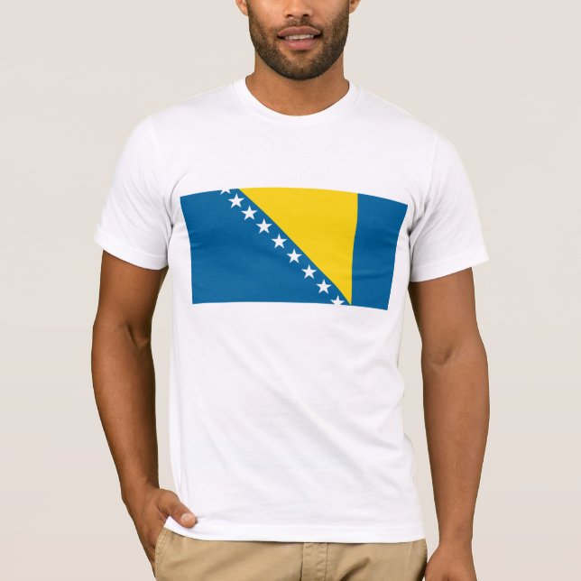 Bosnien-Flaggen-T - Shirt (Vorderseite)