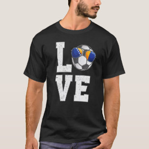 Bosnien-Fußball-Liebe Bosnienische Flagge T-Shirt