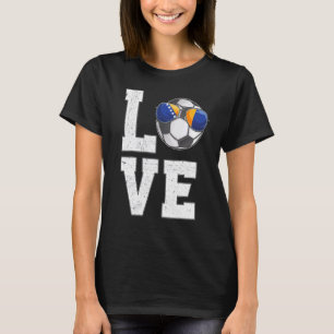 Bosnien-Fußball-Liebe Bosnienische Flagge T-Shirt