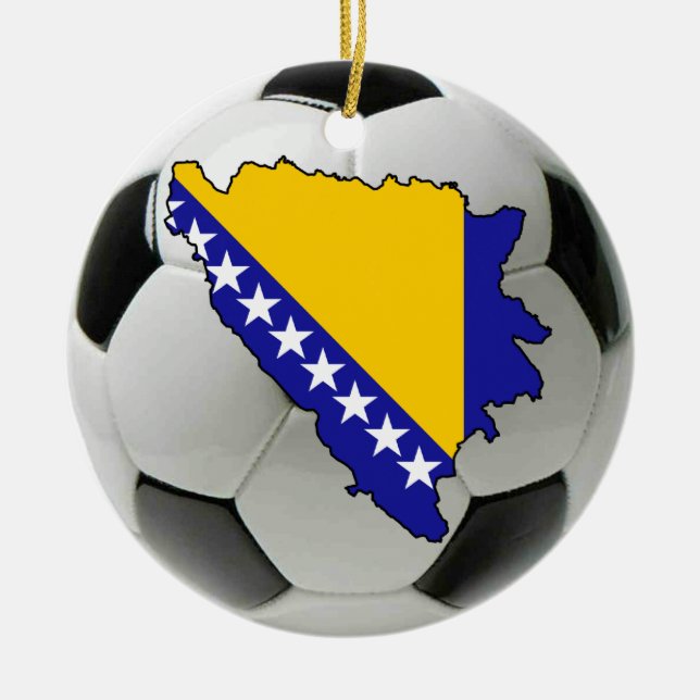 Bosnien Herzegovina-Fußballfußballverzierung Keramikornament (Vorne)