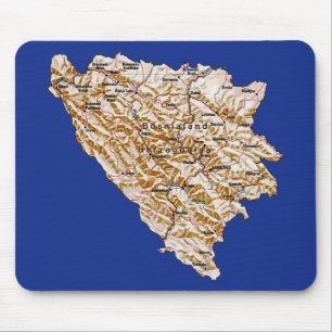 Bosnien Herzegovina Karte Mousepad