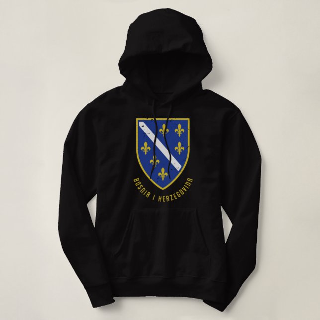 Bosnien-Herzegowina-Blaue Flagge Bosnier Geschenk  Hoodie (Design vorne)