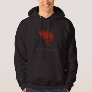 Bosnien Herzegowina Herzschlag Bosnische Flagge 1 Hoodie