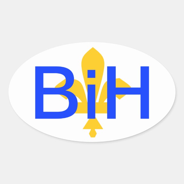 Bosnien-Herzegowina Ovaler Aufkleber (Vorderseite)