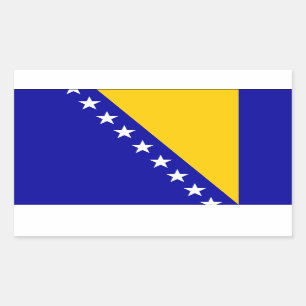 Bosnien-Herzegowinaflagge Rechteckiger Aufkleber