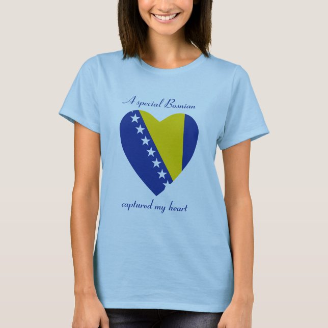 Bosnien-Herzegowinaflaggen-Schatz-T - Shirt (Vorderseite)