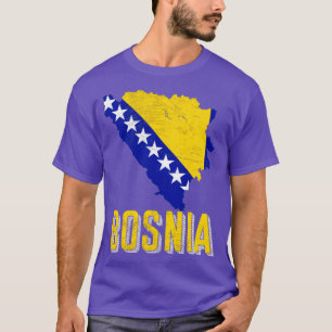 Bosnien-Karte Bosnienflagge T-Shirt