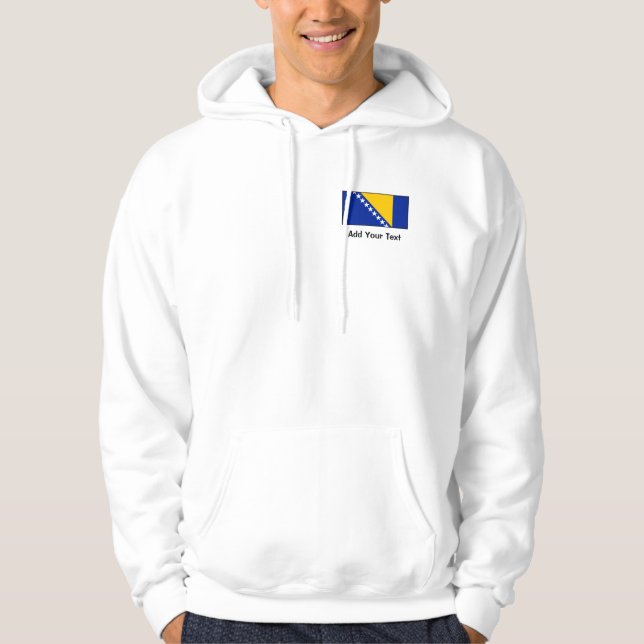 Bosnien- u. Herzegowina-Flagge Hoodie (Vorderseite)