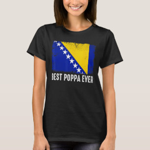 Bosnien und Herzegowina Flag Beste Poppa-Familie T-Shirt