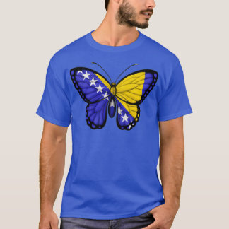 Bosnien und Herzegowina Flag Butterfly T-Shirt