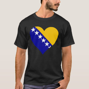 Bosnien und Herzegowina Flag Herzliche Liebe T-Shirt