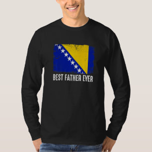 Bosnien und Herzegowina Flagge Bester Vater je Fam T-Shirt
