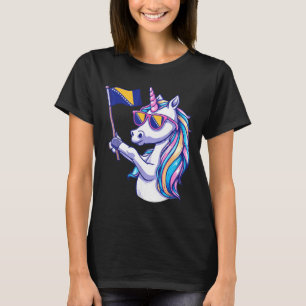 Bosnien und Herzegowina-Flagge Einhorn Bosnischer T-Shirt