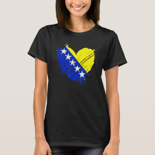 Bosnien und Herzegowina-Flagge Ich liebe Bosnien D T-Shirt