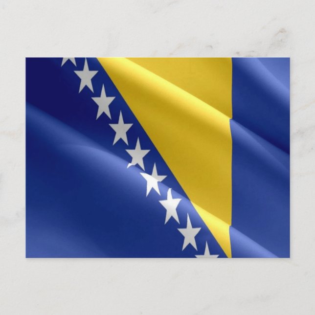 Bosnien und Herzegowina - Flagge - Postkarte (Vorderseite)