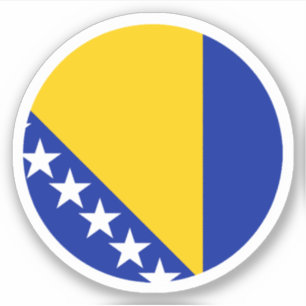 Bosnien und Herzegowina-Flagge Rund Aufkleber