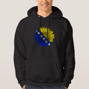 Bosnien und Herzegowina-Flagge Sonnenblume Bosnisc Hoodie