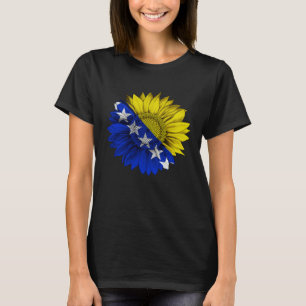 Bosnien und Herzegowina-Flagge Sonnenblume Bosnisc T-Shirt