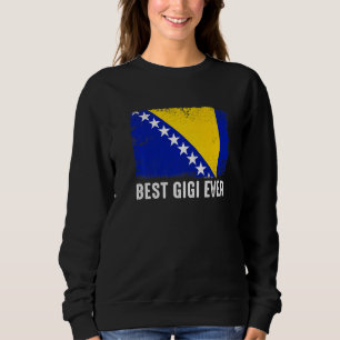 Bosnien und Herzegowina Flaggen Beste Gigi-je-Fami Sweatshirt