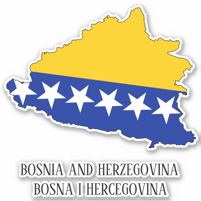 Bosnien und Herzegowina Flaggen Charming Patriotic Aufkleber (Vorderseite)