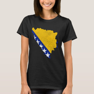 Bosnien und Herzegowina Karte Bosnienische Flagge T-Shirt