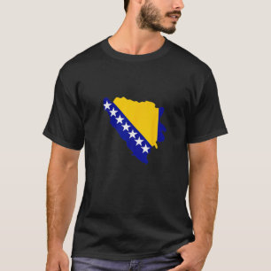 Bosnien und Herzegowina Karte Flagge T-Shirt