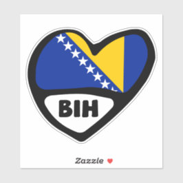 Bosnien und Herzegowina Ländercode Flaggenstaat He Aufkleber