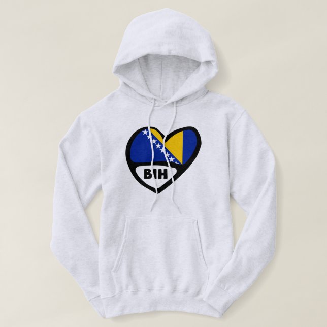 Bosnien und Herzegowina Ländercode Flaggenstaat He Hoodie (Design vorne)