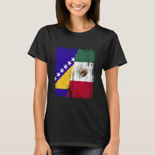 Bosnien und Herzegowina Mexiko Halbe Flagge T-Shirt