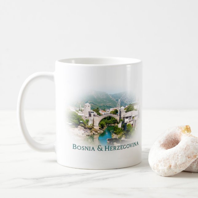 Bosnien und Herzegowina: Mostar Kaffeetasse (Mit Donut)