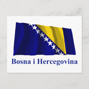 Bosnien und Herzegowina - Name der Flaggenbezeichn Postkarte