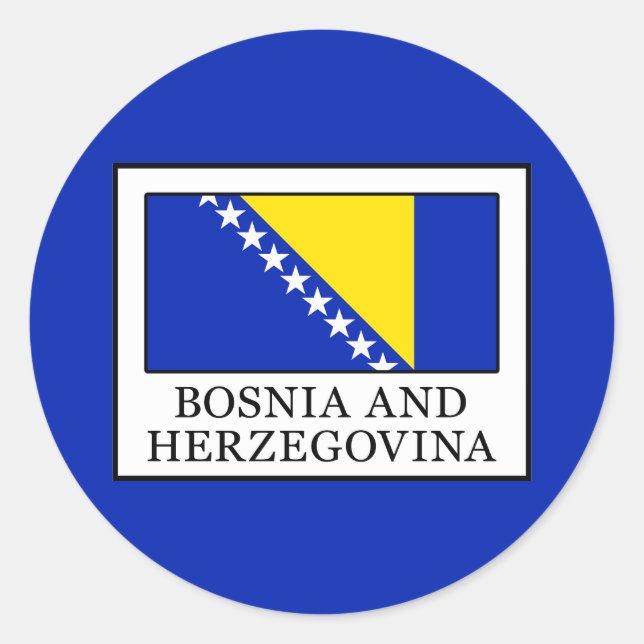 Bosnien und Herzegowina Runder Aufkleber (Vorderseite)